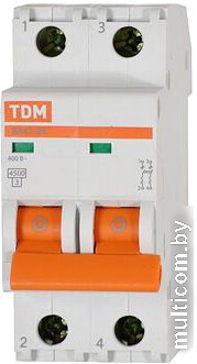 Выключатель автоматический TDM Electric ВА 47-29 2Р 5А (В) 4.5кА SQ0206-0021