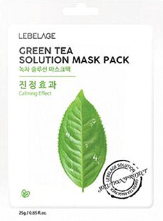Lebelage Маска для лица тканевая Green Tea Solution Mask Успокаивающая