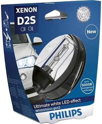 Ксеноновая лампа Philips D2S Xenon WhiteVision gen2 2шт