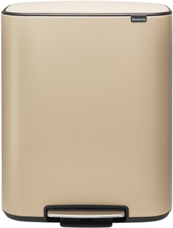 Brabantia Bo Pedal Bin 60 л (минерально-золотой)