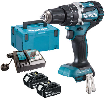Ударная дрель-шуруповерт Makita DHP484RTJ (с 2-мя АКБ, кейс)