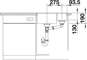Кухонная мойка Blanco Subline 340/160-F (кофе)