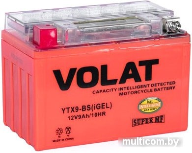 Мотоциклетный аккумулятор VOLAT YTX9-BS(iGEL) (9 А·ч)