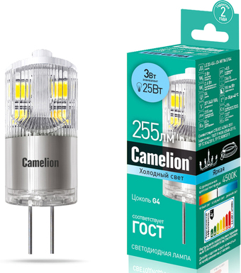 Светодиодная лампочка Camelion LED3-G4-JD-NF/845/G4