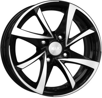 Литые диски K&K Игуана 15x6.5" 4x100мм DIA 54.1мм ET 46мм Алмаз черный