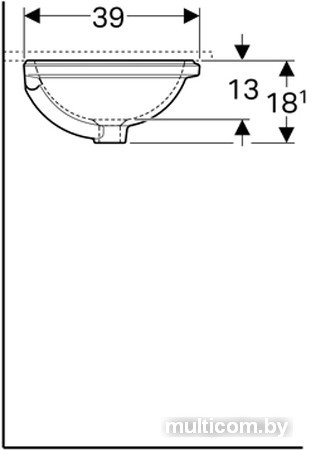 Умывальник Geberit VariForm 500.748.01.2