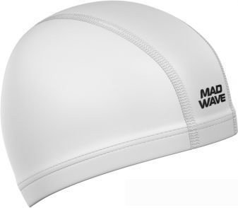 Шапочка для плавания Mad Wave PU Coated (белый)