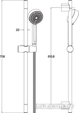 Душевой гарнитур Jacob Delafon Beat [E76907RU-CP]