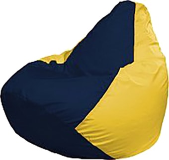 Кресло-мешок Flagman Груша Мега Super Г5.1-47 (тёмно-синий/жёлтый)
