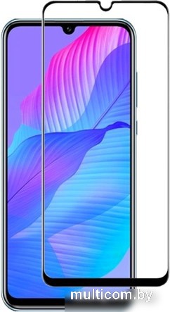 Защитное стекло Case Full Glue для Huawei Y8p (черный глянец)
