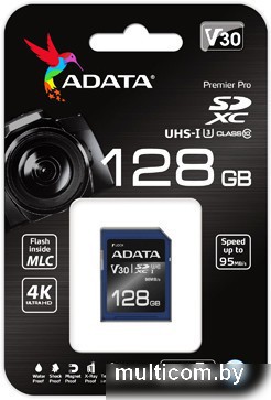 Карта памяти A-Data Premier Pro ASDX128GUI3V30S-R SDXC 128GB