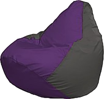 Кресло-мешок Flagman Груша Мега Super Г5.1-69 (фиолетовый/тёмно-серый)