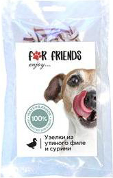 Лакомство для собак For Dogs Узелки из утиного филе и сурими 50 г
