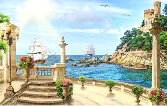 Фотообои Citydecor Античная фреска 2 с защитным покрытием 400x254