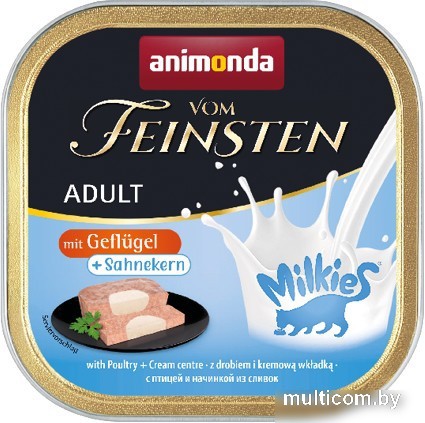 Консервированный корм для кошек Animonda Vom Feinsten Adult с птицей и начинкой из сливок 100 г