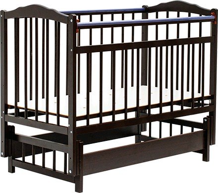 Детская кроватка Bambini 03 (темный орех)