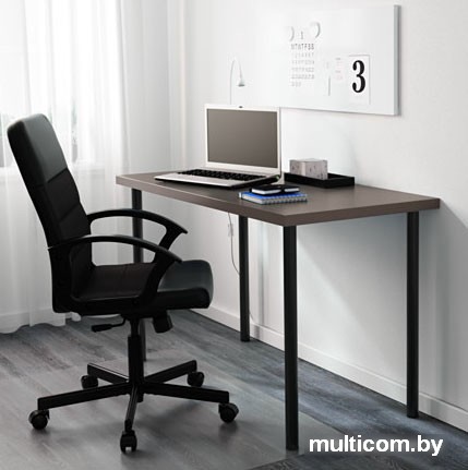 Письменный стол Ikea Линнмон/Адильс (геометрический синий/черный) [492.468.02]