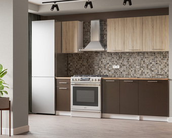 Готовая кухня Мебель-АРС Лион 1.8 м (венге цаво/дуб сонома)