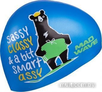 Шапочка для плавания Mad Wave Smart Assy (синий)
