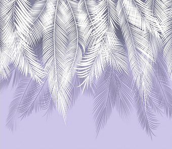 Фотообои Citydecor Пальмовые листья (пурпурный) 300x270