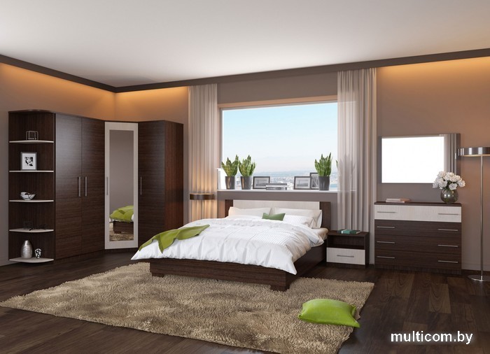 Кровать Imperial Аврора 160x200 (венге/дуб молочный)