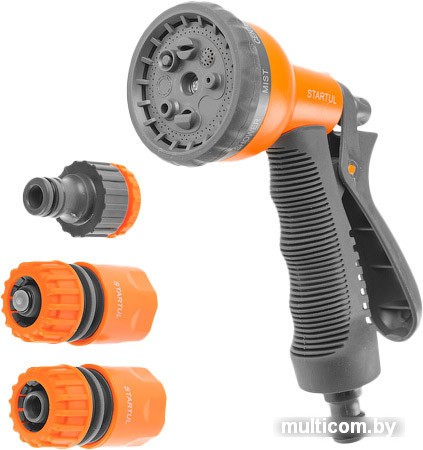 Startul Garden Пистолет-распылитель 8 режимов с фитингом [ST6010-10]