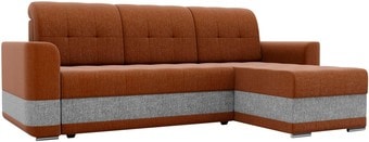 Угловой диван Mebelico Честер 61125 (правый, рогожка, коричневый/серый)