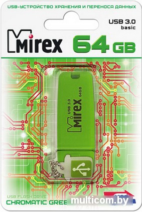 USB Flash Mirex CHROMATIC GREEN 64GB (13600-FM3CGN64)