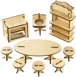 Аксессуары для кукольного домика Теремок Кухня КМ-4