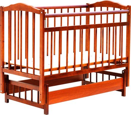 Детская кроватка Bambini 03 (светлый орех)