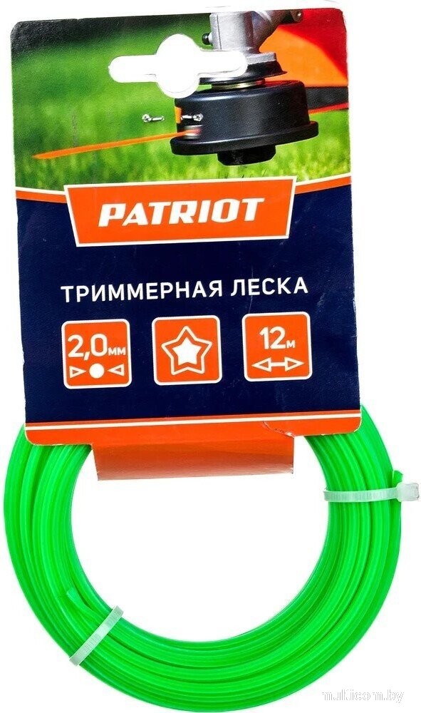 Леска для триммера Patriot Starline D 2.0 мм L 12 м 805205121
