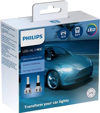 Светодиодная лампа Philips H3 Ultinon Essential LED 2шт