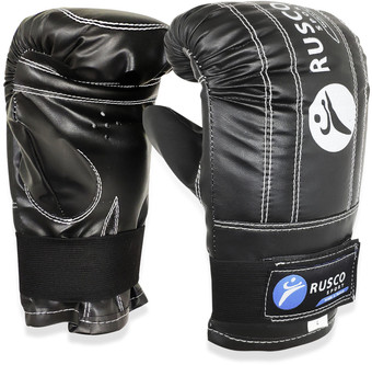 Тренировочные перчатки Rusco Sport к/з (S, черный)