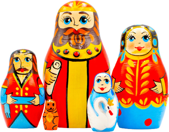 Развивающая игра Брестская Матрешка Сказка о царе Салтане (набор 5 шт)