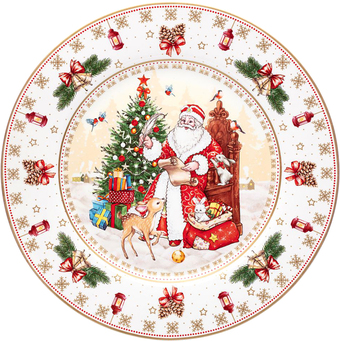 Тарелка обеденная Lefard Дед Мороз 85-1721