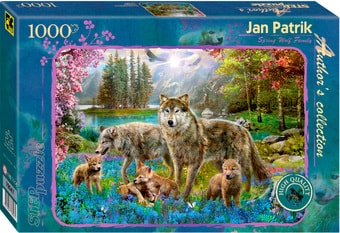 Пазл Step Puzzle Семья волков весной