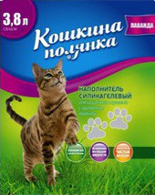Наполнитель для туалета Кошкина Полянка Силикагелевый (лаванда) 3.8 л