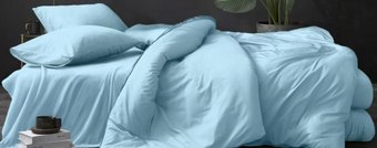 Постельное белье Luxor № Голубой (N) 1.5 (поплин гл/кр)