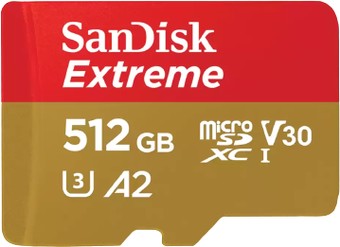 Карта памяти SanDisk Extreme SDSQXAV-512G-GN6MA microSDXC 512GB