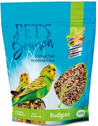 Корм для птиц Pet's Brunch для волнистых попугайчиков 500 г