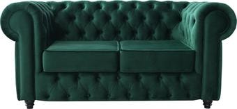 Диван Brioli Честерфилд двухместный (микровелюр, В63 бирюзовый)