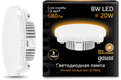 Светодиодная лампа Gauss GX53 8Вт 2700K [108008108]