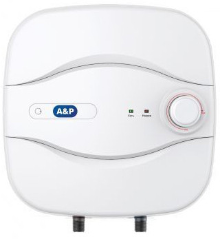 Накопительный электрический водонагреватель над мойкой A&P 310-15A