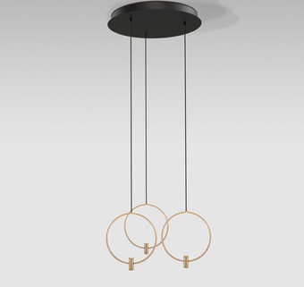 Подвесная люстра Евросвет 50257/3 LED черный/ латунь