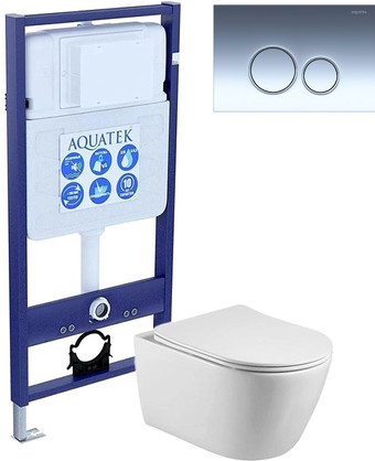 Унитаз подвесной Aquatek Бетта INS-0000012+KDI-0000018+KKI-0000002+AQ1253W-00