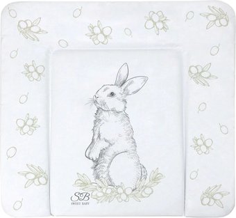 Пеленальный матрас Sweet Baby Foresta Magica Grigio Oliva 80x71 (заяц серый/оливковый)