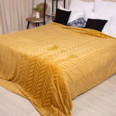 Плед Casa Conforte Fiona 200x220 6155187 (горчичный)