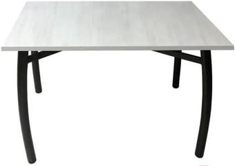 Кухонный стол Solt 110x70 (северное дерево светлое/ноги гнутые усиленные черные)