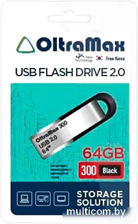 USB Flash OltraMax 300 64GB (черный)