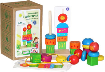 Пирамидка Краснокамская игрушка Пирамидка Геометрия ПИР-18